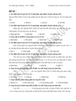 Ngữ văn đề 03 trắc nghiệm ĐHQGHN