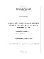Thu Bảo hiểm xã hội theo Luật bảo hiểm xã hội từ thực tiễn huyện Phú Xuyên thành phố Hà Nội