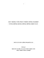 SÁCH THAM KHẢO   HUY ĐỘNG vốn TRONG PHÁT TRIỂN NÔNG NGHIỆP VÙNG ĐỒNG BẰNG SÔNG HÔNG HIỆN NAY