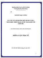 Các yếu tố ảnh hưởng đến hành vi mua nhãn hiệu thời trang nước ngoài đối với giới trẻ