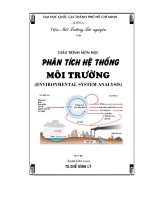 ĐHQG giáo trình môn học phân tích hệ thống môi trường (NXB hà nội 2010)   chế đình lý, 253 trang