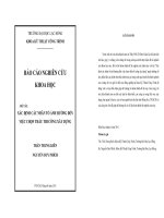 XÁC ĐỊNH CÁC NHÂN TỐ ẢNH HƯỞNG ĐẾN VIỆC CHỌN THẦU THI CÔNG XÂY DỰNG