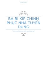 Ba bí kíp chinh phục nhà tuyển dụng