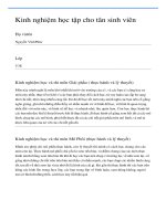 Kinh nghiêm học thi