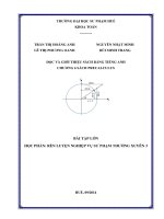 HỌC PHẦN: RÈN LUYỆN NGHIỆP VỤ SƯ PHẠM THƯỜNG XUYÊN 3