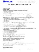 PROS  Giá định cách phần 1 - ngữ pháp tiếng anh