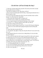 Câu hỏi bảo vệ đồ án kĩ thuật thi công I