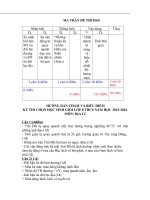 Đáp án đề thi HSG địa lí 8 năm học 2015 2016 