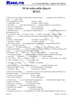 Ngữ pháp tiếng anh - Đề thi phần động từ có đáp án