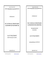 Việc làm trong quá trình đô thị hoá tại thành phố Việt Trì tỉnh Phú Thọ