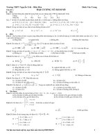trắc nghiệm đại số 10