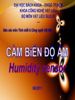 CẢM BIẾN ĐỘ ẨM Humidity sensor