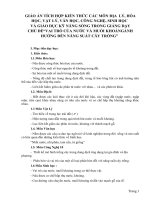 giáo án  tích hợp liên môn vai trò của nước và muối khoáng