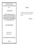 Xác định và kiểm soát các nhân tố ảnh hưởng chất lượng thông tin kế toán trong môi trường ứng dụng hệ thống hoạch định nguồn lực doanh nghiệp tại các doanh nghiệp Việt Nam