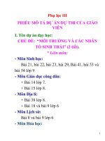 Giao an tich hop lien mon moi truong  cac  nhan to sinh thai