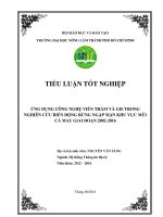 ỨNG DỤNG CÔNG NGHỆ VIỄN THÁM VÀ GIS TRONG NGHIÊN CỨU BIẾN ĐỘNG RỪNG NGẬP MẶN KHU VỰC MŨI CÀ MAU GIAI ĐOẠN 2002-2016