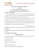 Đề thi học sinh giỏi môn Ngữ văn lớp 11 trường THPT Đô Lương 2, Nghệ An năm học 2014 - 2015