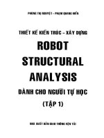 THIẾT KẾ KIẾN TRÚC XÂY DỰNG -Robot structural analysis dành cho người tự học (tập 1)  phạm quang hiển