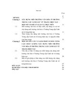 LUẬN văn THẠC sĩ  xây DỰNG môi TRƯỜNG văn hóa ở TRƯỜNG TRUNG cấp CẢNH sát vũ TRANG HIỆN NAY