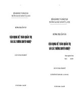 Vận dụng Kế toán quản trị vào việc kiểm soát chất lượng toàn diện tại các doanh nghiệp sản xuất giày dép ở TP