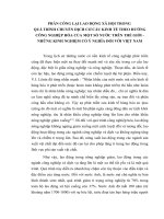 TIỂU LUẬN   PHÂN CÔNG lại LAO ĐỘNG xã hội TRONG QUÁ TRÌNH CHUYỂN DỊCH cơ cấu KINH tế THEO HƯỚNG CÔNG NGHIỆP hóa HIỆN đại hóa ở một số NĂNG và KINH NGHIỆM với VIỆT NAM