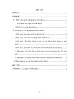 BTHK đt Phân tích nội dung của các  biện pháp bảo đảm đầu tư