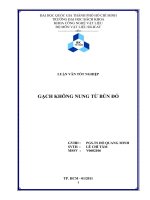 Nghiên cứu gạch không nung từ bùn đỏ (thuyết minh)