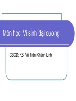 Môn vi sinh vật đại cương phần mở đầu