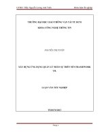 XÂY DỰNG ỨNG DỤNG QUẢN LÝ NHÂN SỰ TRÊN NỀN FRAMEWORK YII