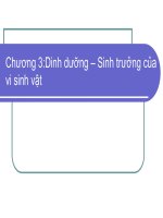 chuong III Dinh dưỡng và sinh trưởng của vi sinh vật