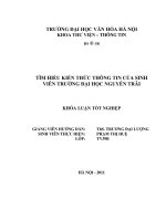 TÌM HIỂU KIẾN THỨC THÔNG TIN CỦA SINH VIÊN TRƯỜNG ĐẠI HỌC NGUYỄN TRÃI