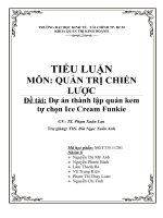 tài liệu thiết lập dự án quán kem