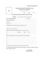 Mẫu TP/QT-2013-TKXNCQTVN - Tờ khai xác nhận có quốc tịch Việt Nam