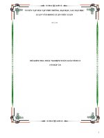 Đề trắc nghiệm toán đại số 12 dành cho kiểm tra 1 tiêt, 15 phút có đáp án