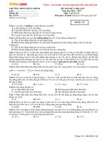 Đề thi giữa học kì 1 môn Vật lý lớp 12 trường THPT Nhân Chính, Hà Nội năm học 2016 - 2017