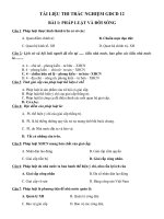 trắc nghiệm GDCD 12 ôn thi tốt nghiệp