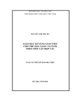 Giáo dục kĩ năng giao tiếp cho trẻ mẫu giáo 5 6 tuổi theo tiếp cận hợp tác 