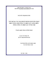 Xây dựng các giải pháp nhằm giảm tổn thất điện năng cho công ty điện lực long biên   tổng công ty điện lực TP hà nội 