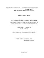 LỰA CHỌN VÀ SỬ DỤNG NHÂN VẬT TRẢI NGHIỆM  TRONG CÁC CHƯƠNG TRÌNH TRUYỀN HÌNH THỰC TẾ  TRÊN KÊNH VTV6 – ĐÀI TRUYỀN HÌNH VIỆT NAM