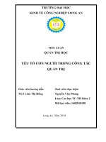 Tiểu luận quản trị học yếu tố con người trong công tác quản trị