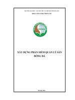 Xây dựng phần mềm quản lý sân bóng đá 