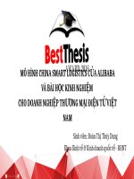 SLIDE: MÔ HÌNH CHINA SMART LOGISTICS CỦA ALIBABAVÀ BÀI HỌC KINH NGHIỆM CHO DOANH NGHIỆP THƯƠNG MẠI ĐIỆN TỬ VIỆT NAM