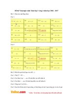 Đề thi Violympic Toán lớp 2 vòng 4 năm học 2016 - 2017