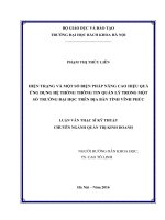 Hiện trạng và một số biện pháp nâng cao hiệu quả ứng dụng hệ thống thông tin quản lý trong một số trường đại học trên địa bàn tỉnh vĩnh phúc 