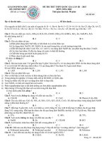 GIẢI đáp hóa học đề THI THỬ THPT QUỐC GIA lần II 