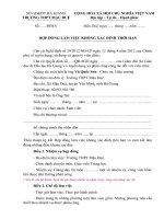 Mẫu hợp đồng làm việc không thời hạn 