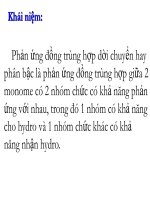 Phản ứng đồng trùng hợp dời chuyển hay phân bậc