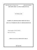 Nghiên cứu phương pháp thiết kế tối ưu kết cấu vỏ khoang tên lửa đối hải dưới âm 