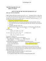 Đáp án chi tiết thi thử môn hóa Đà Lạt 2015