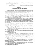 BÁO CÁO Công tác đoàn thanh niên tháng 10/2014